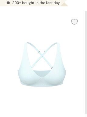 PINK Victoria's Secret Light Blue Crossback Wireless Bra